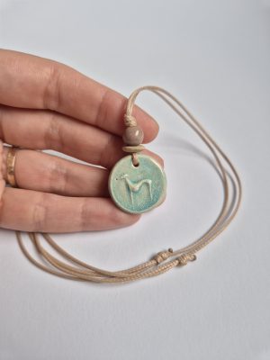 Ceramic whippet pendant