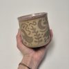 Ceramic sgraffito mug