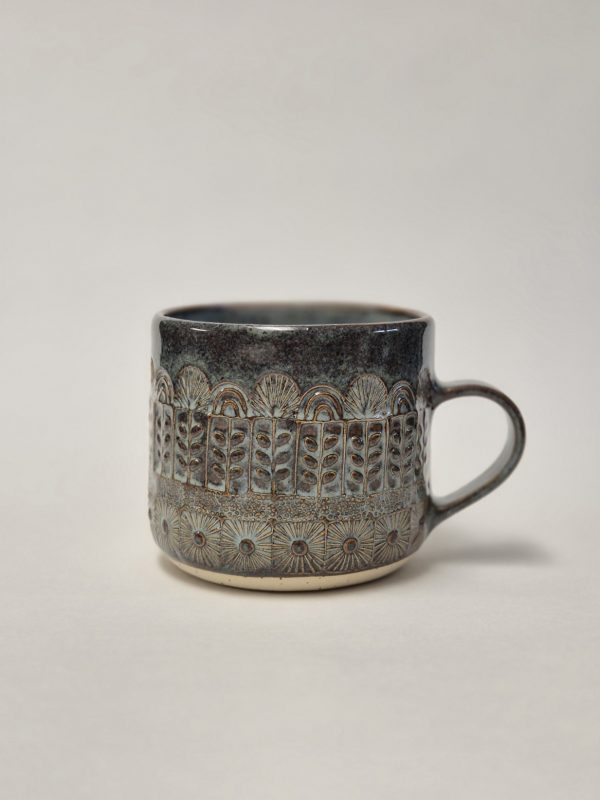 Big blue textured mug