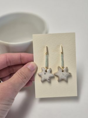 Ceramic star earrings