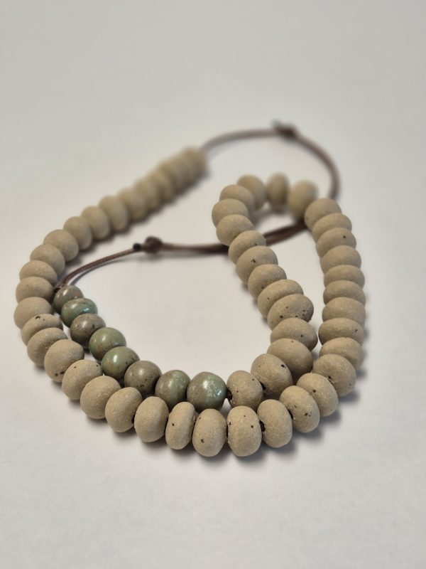 Ceramic necklace with beads
