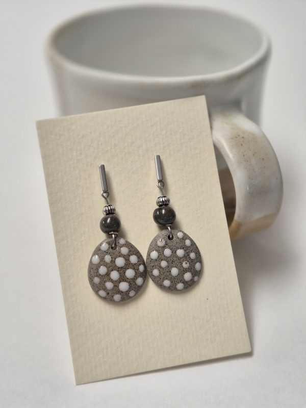 Ceramic drop earrings