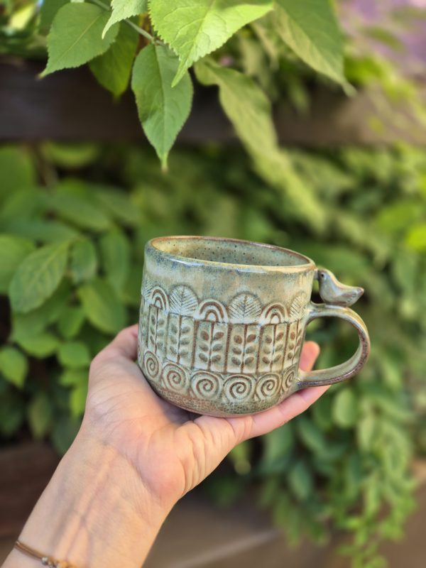 Big ceramic textured mug