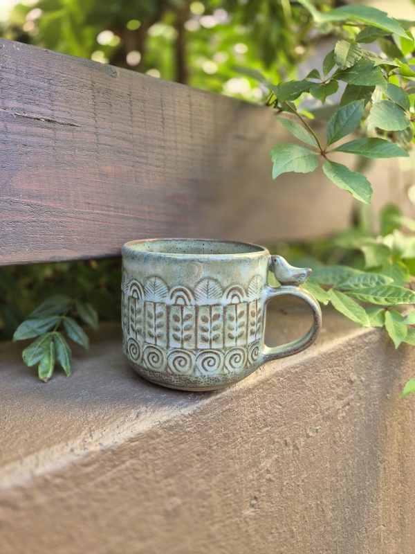 Big ceramic textured mug