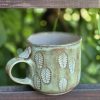 Ceramic leaf mug
