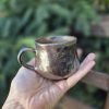 Dark wood fired cup