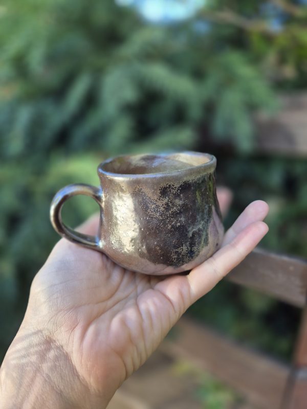 Dark wood fired cup