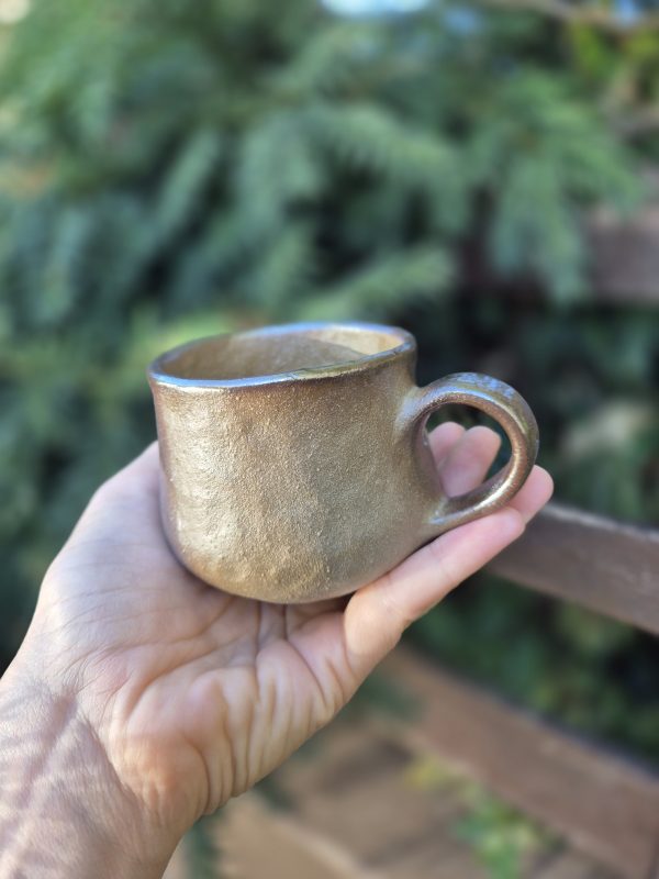 Dark wood fired cup