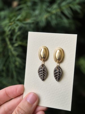 Black ceramic earrings