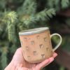 Ceramic mug with hearts