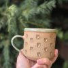 Ceramic mug with hearts